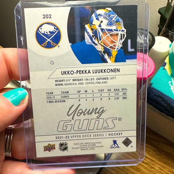 Ukko Pekka Luukkonen Young Guns card - Picture 2 of 2